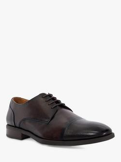 Dune London Suffix Leather Flex Sole Toecap Gibson Shoes - view 2, Brown