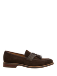 Dune Simley Suede Tassel Loafers, Brown