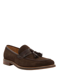 Dune Simley Suede Tassel Loafers, Brown