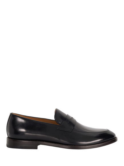 Dune London Surrey Premium Leather Sole Penny Loafers, Black