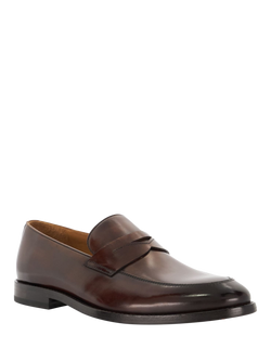 Dune London Surrey Premium Leather Sole Penny Loafers - view 2, Brown-leather