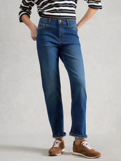 White Stuff Taylor Straight Jeans, Mid Blue - view 2, Mid Blue