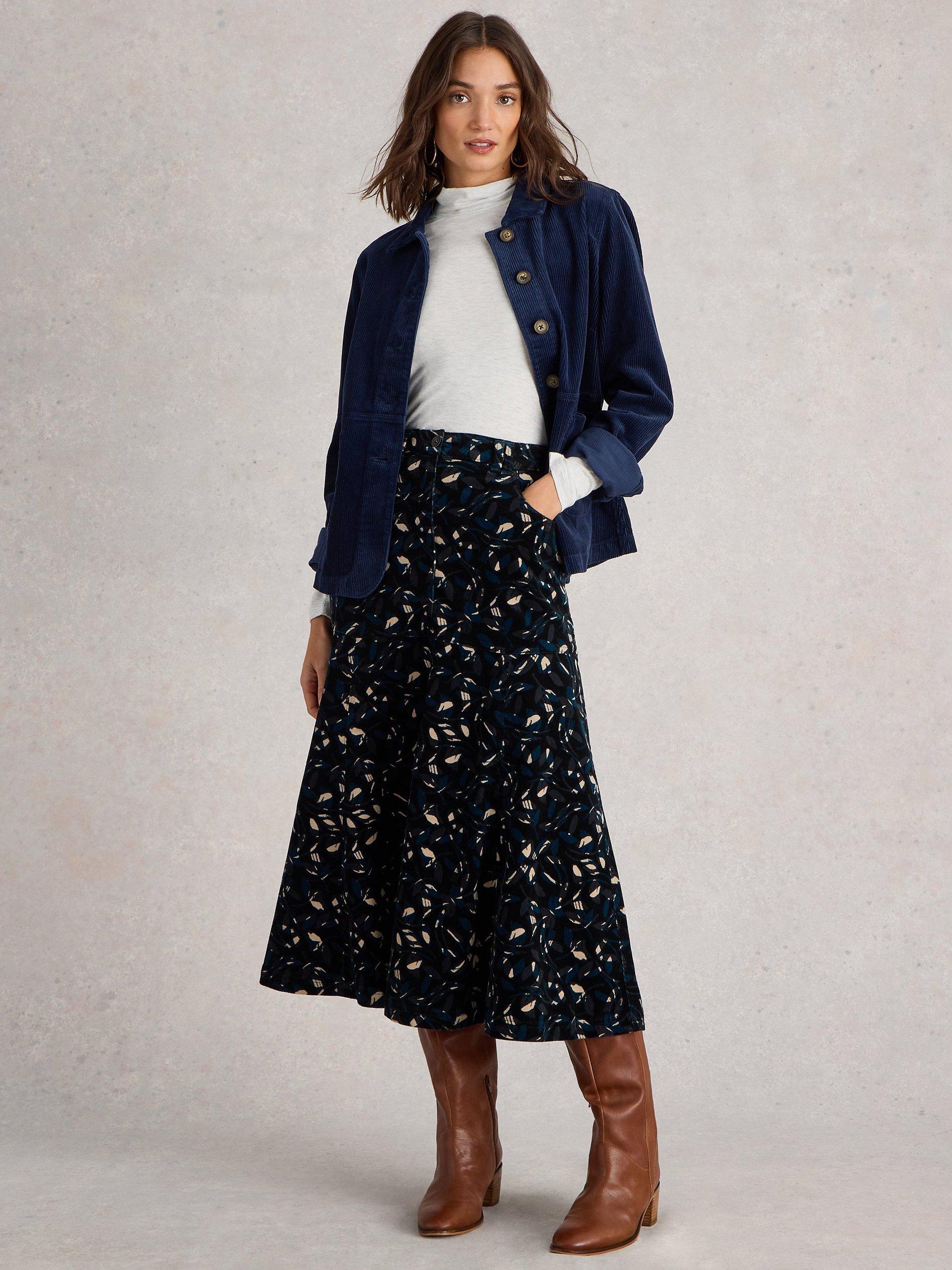 Black corduroy skirt queen sale