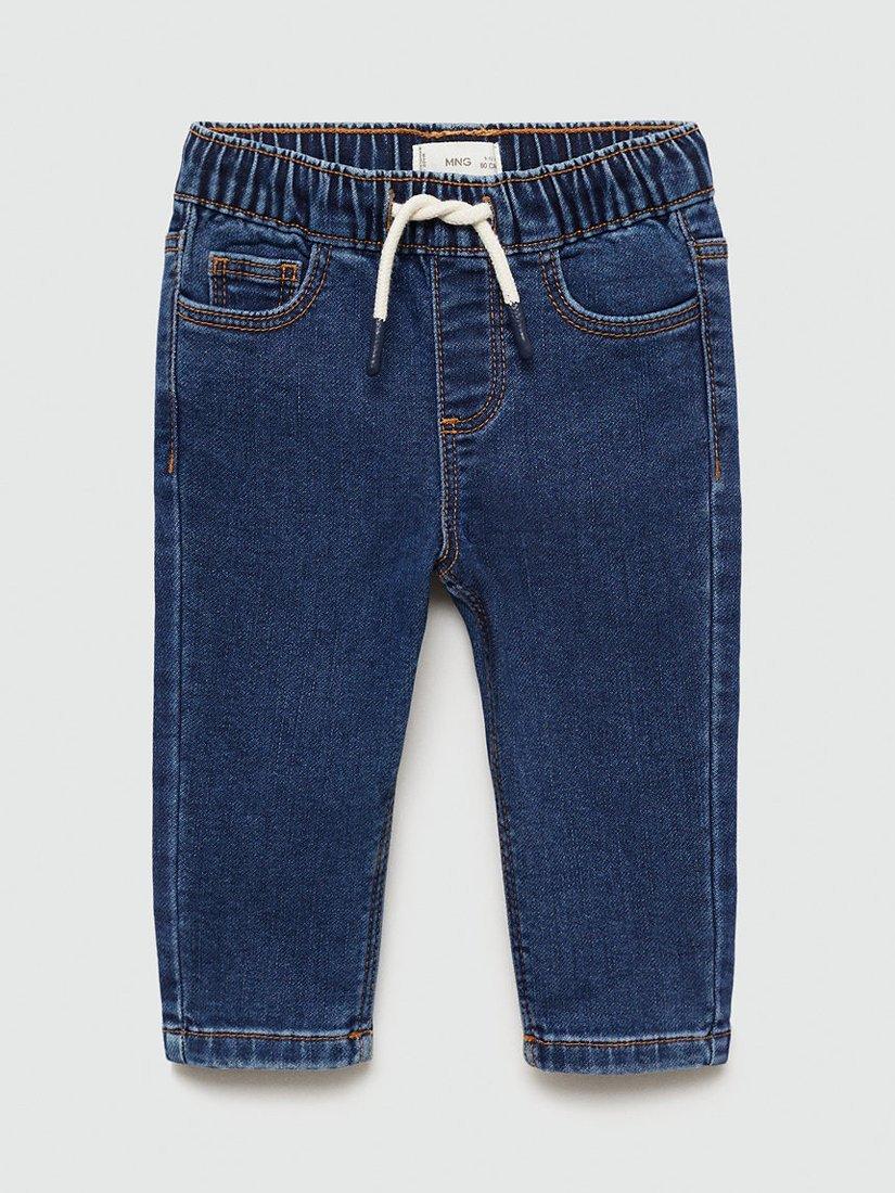 Mango Kids' Pablo Straight Jeans, Denim Blue