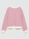 Mango Kids' Rouge Stripe Sweatshirt, Natural White