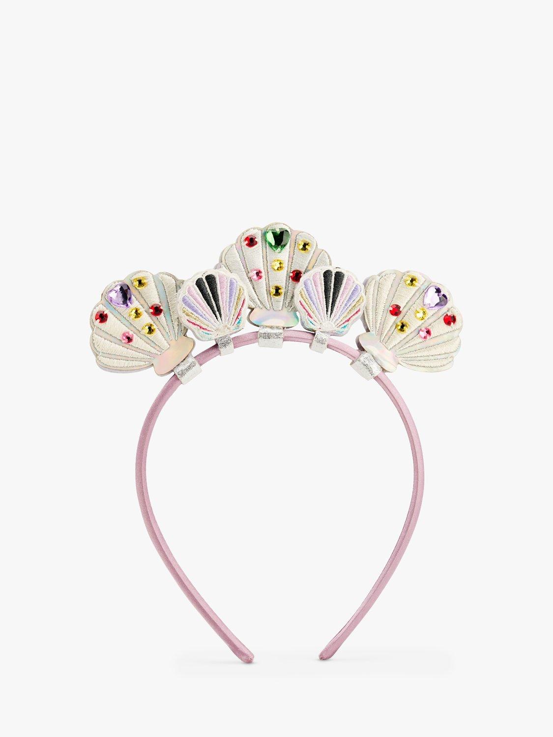 Stych Kids' Shell Gem Headband, Pink/Multi