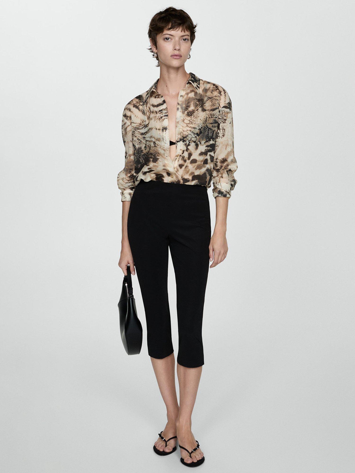 Product image 2 of 8, which shows Mango Misha Semi Sheer Animal Print Shirt, Multi, 10