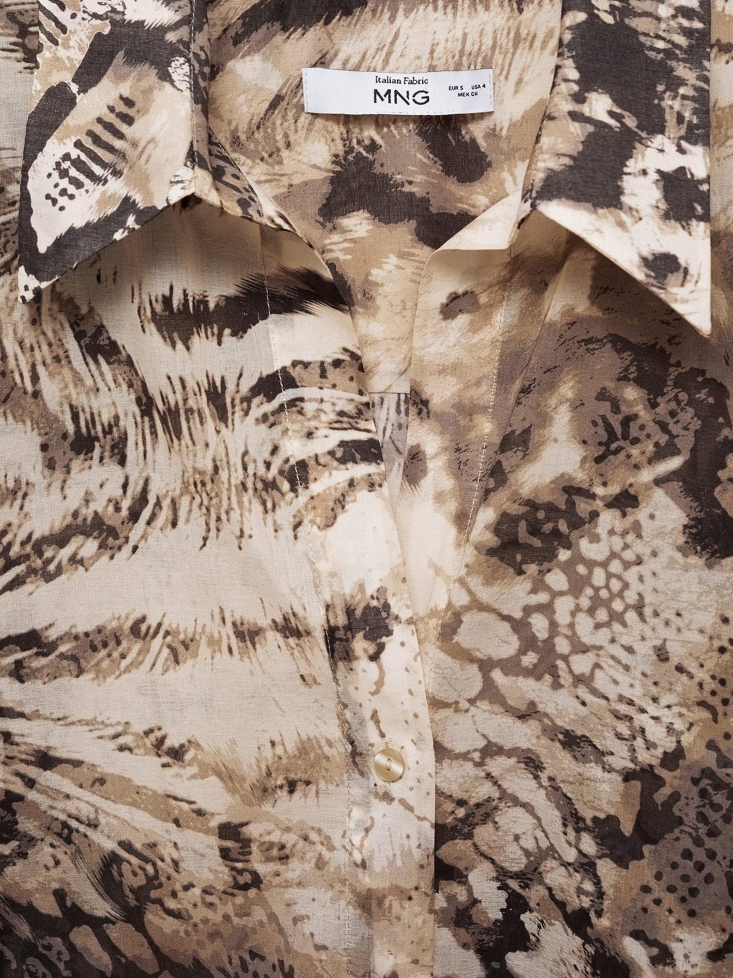Product image 8 of 8, which shows Mango Misha Semi Sheer Animal Print Shirt, Multi, 10