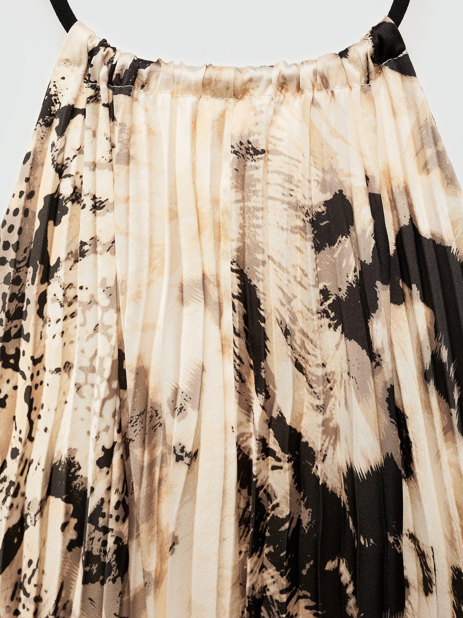 Mango Misha Pleated Dress, Cream, 10