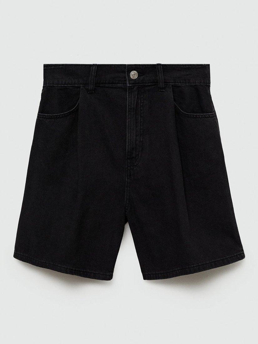 Product image 5 of 6, which shows Mango Marina Denim Shorts, Black, 4