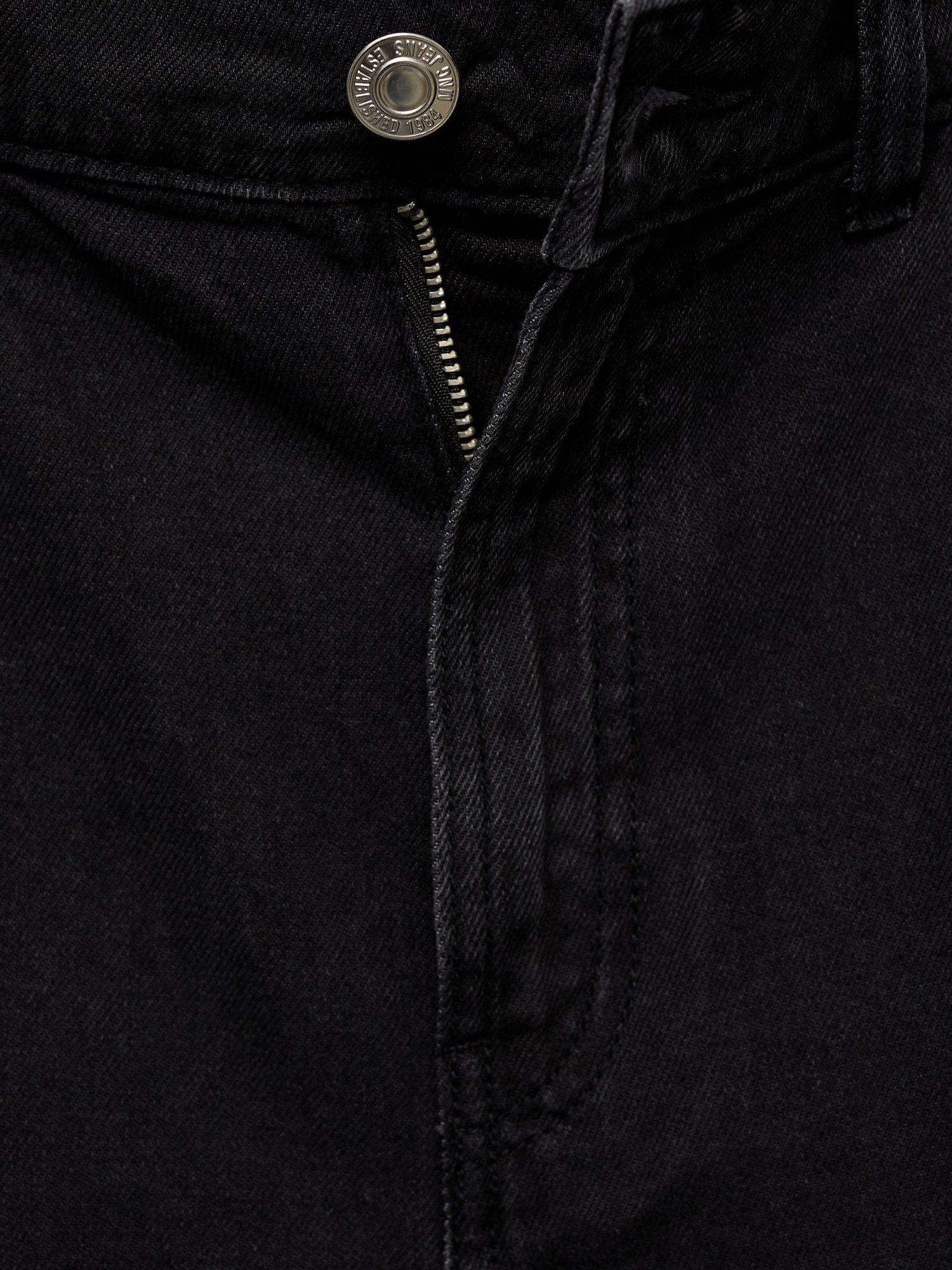 Product image 6 of 6, which shows Mango Marina Denim Shorts, Black, 4