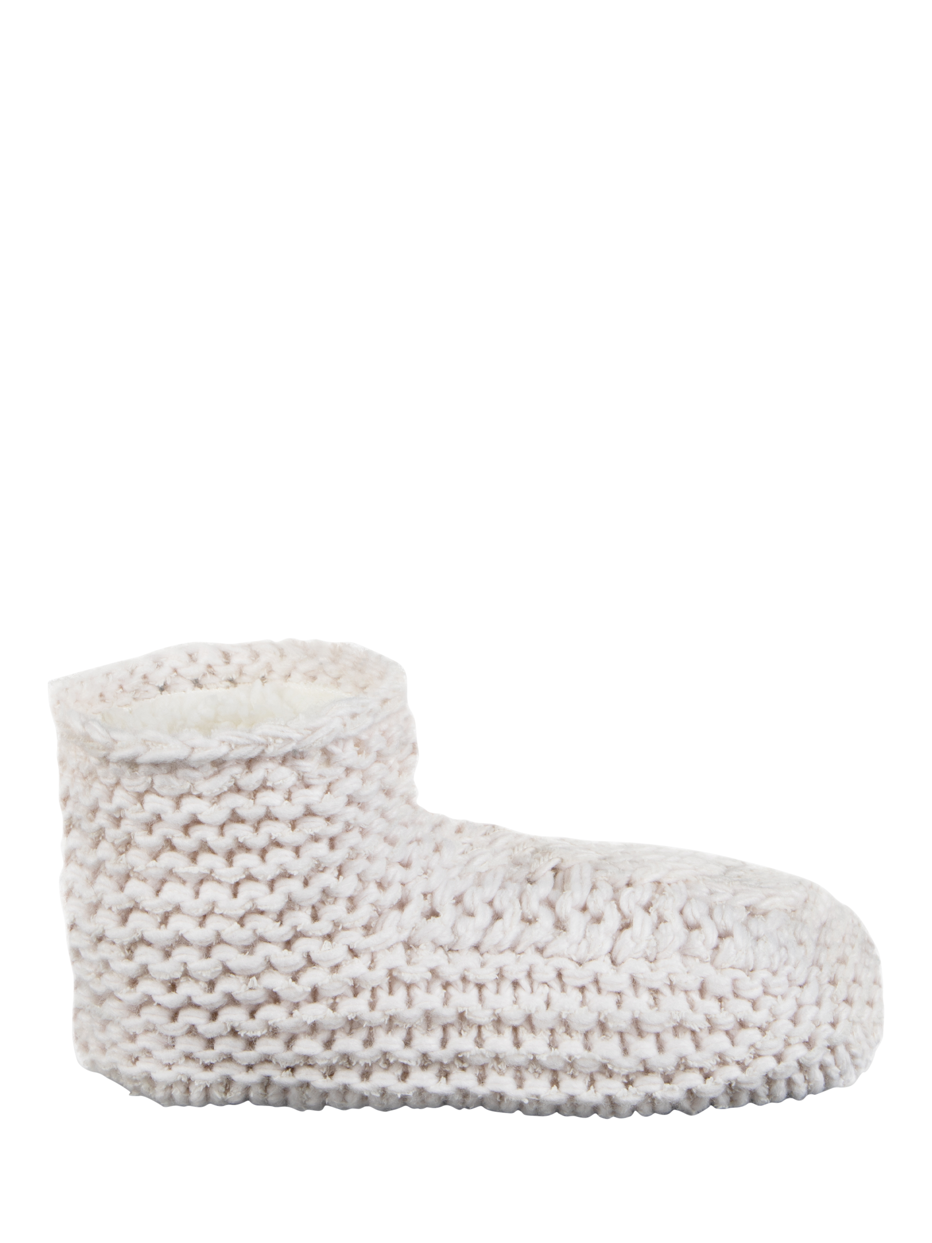 Product image 1 of 8, which shows totes Women's Chunky Knit Booties, Cream