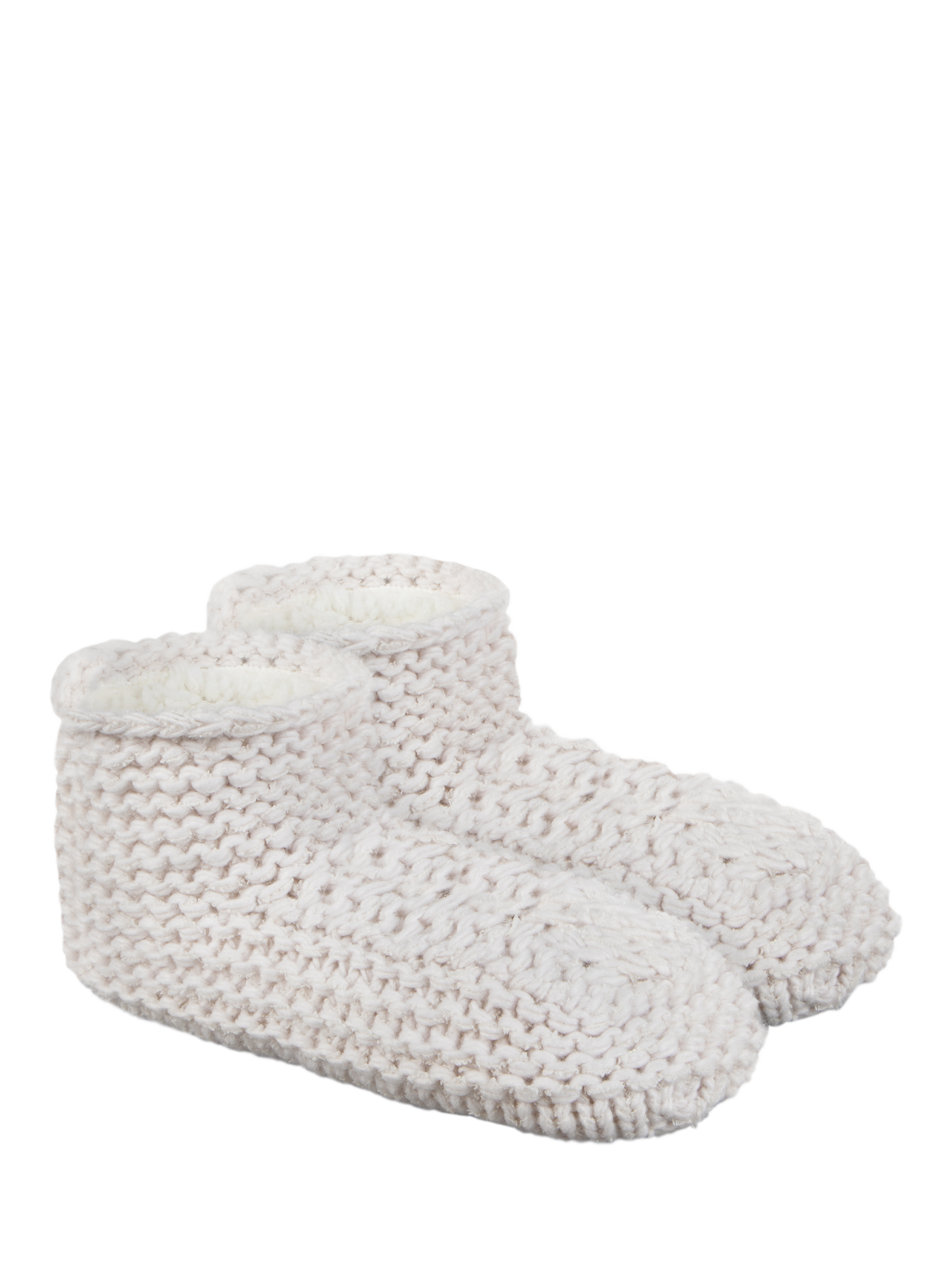 Product image 3 of 8, which shows totes Women's Chunky Knit Booties, Cream