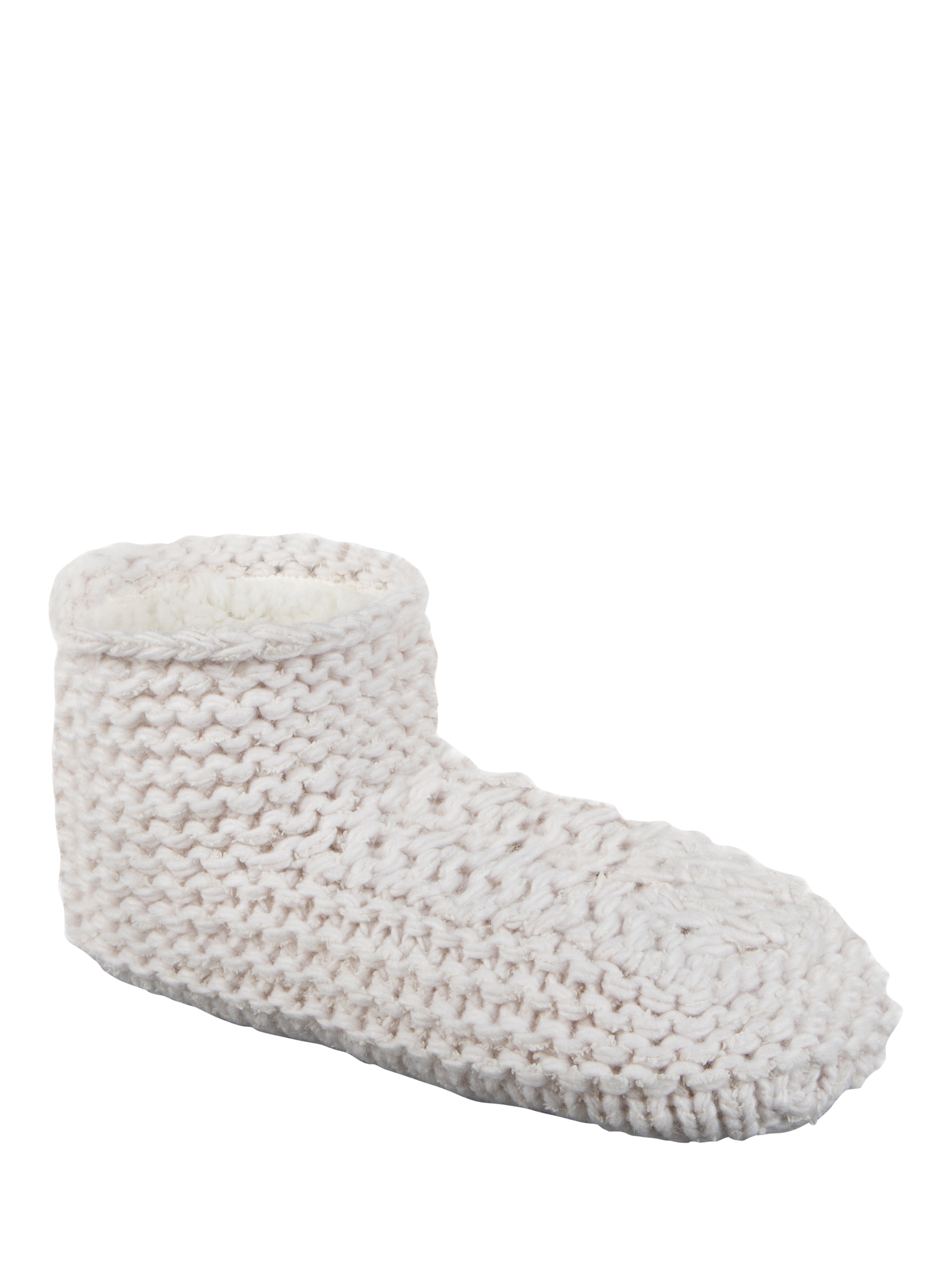 Product image 4 of 8, which shows totes Women's Chunky Knit Booties, Cream