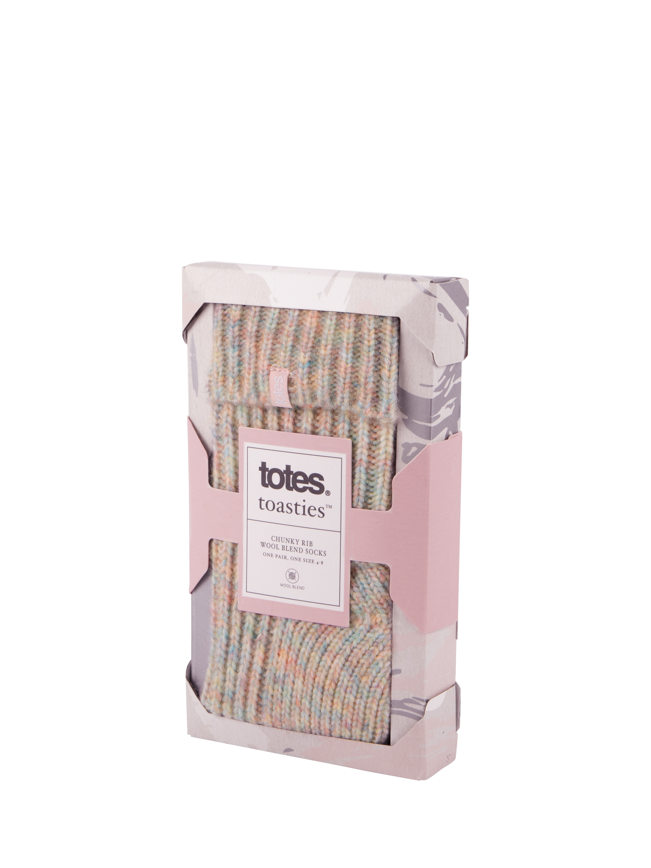 Product image 4 of 5, which shows totes Ladies Chunky Rib Socks, Multi, One Size