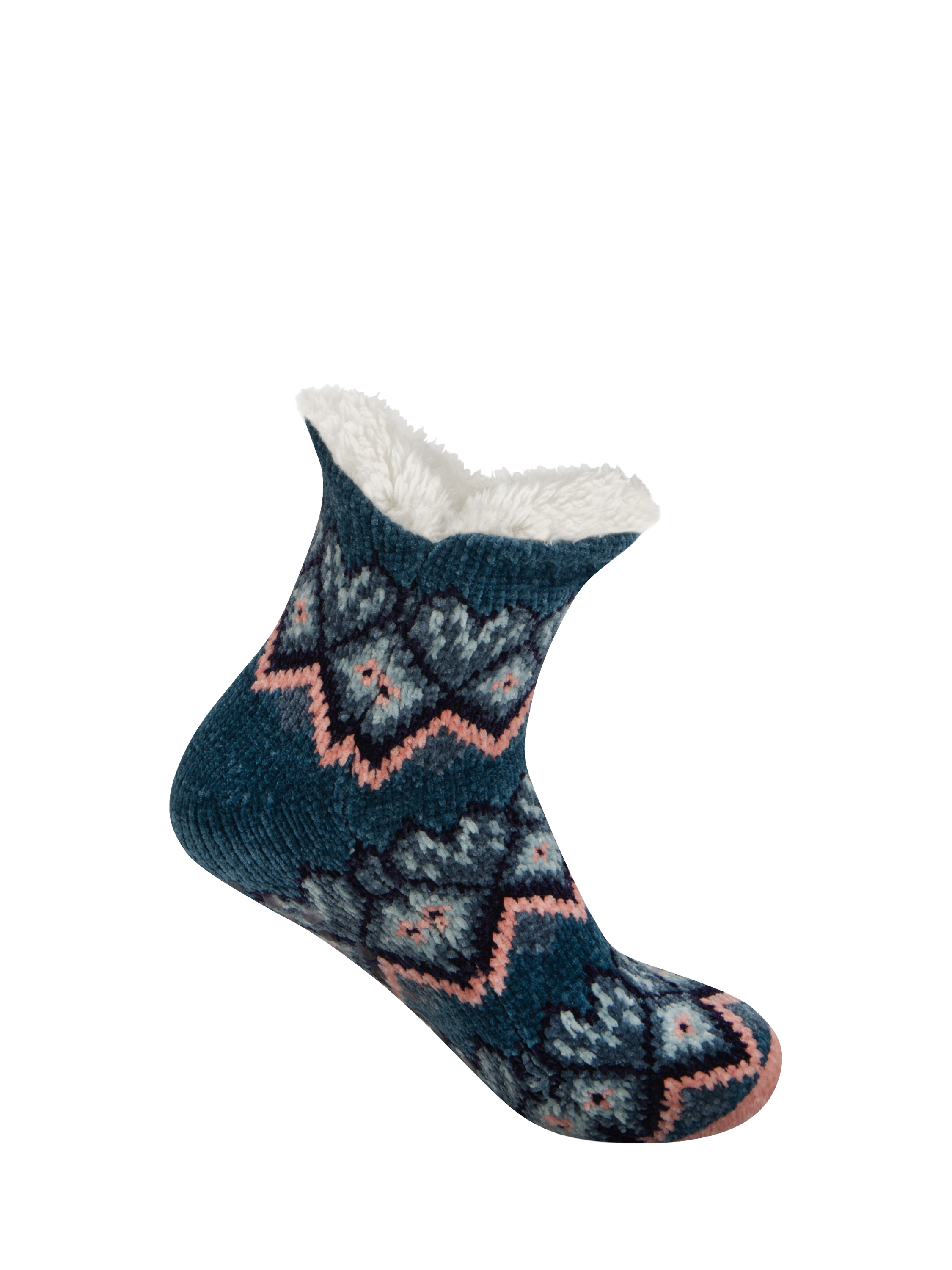 Product image 3 of 5, which shows totes Chenille Slipper Socks, Multi, One Size
