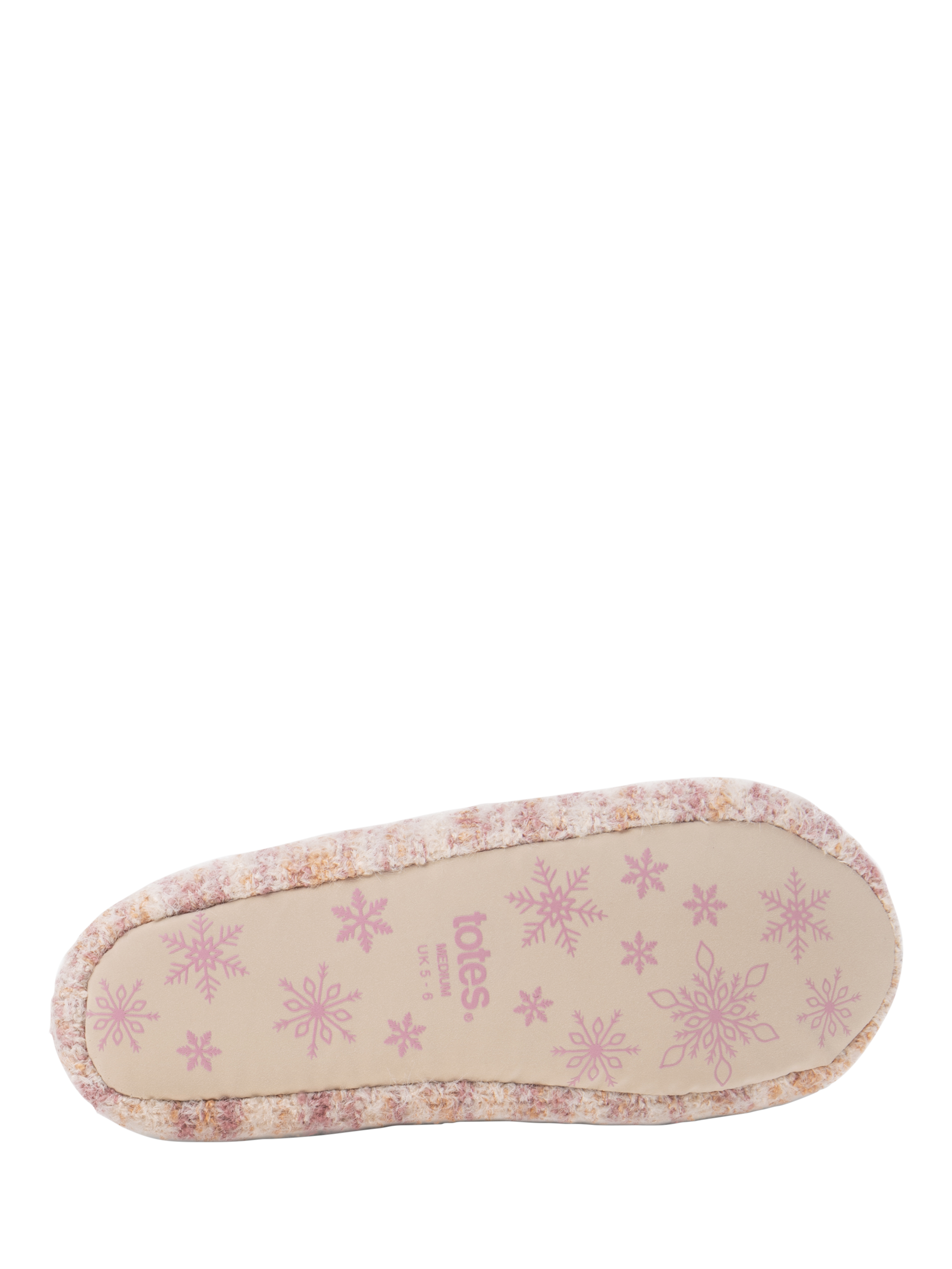 Product image 6 of 8, which shows totes Knit Ballet Slippers, Pink, 3-4