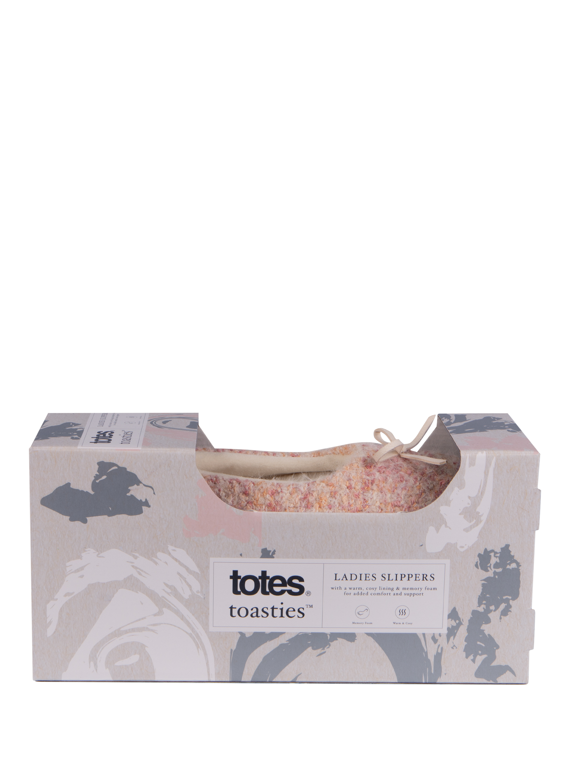 Product image 8 of 8, which shows totes Knit Ballet Slippers, Pink, 3-4