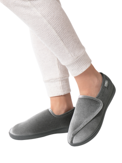 totes Sparkle Velour Closed Back Slippers - view 2, Mink Sparkle