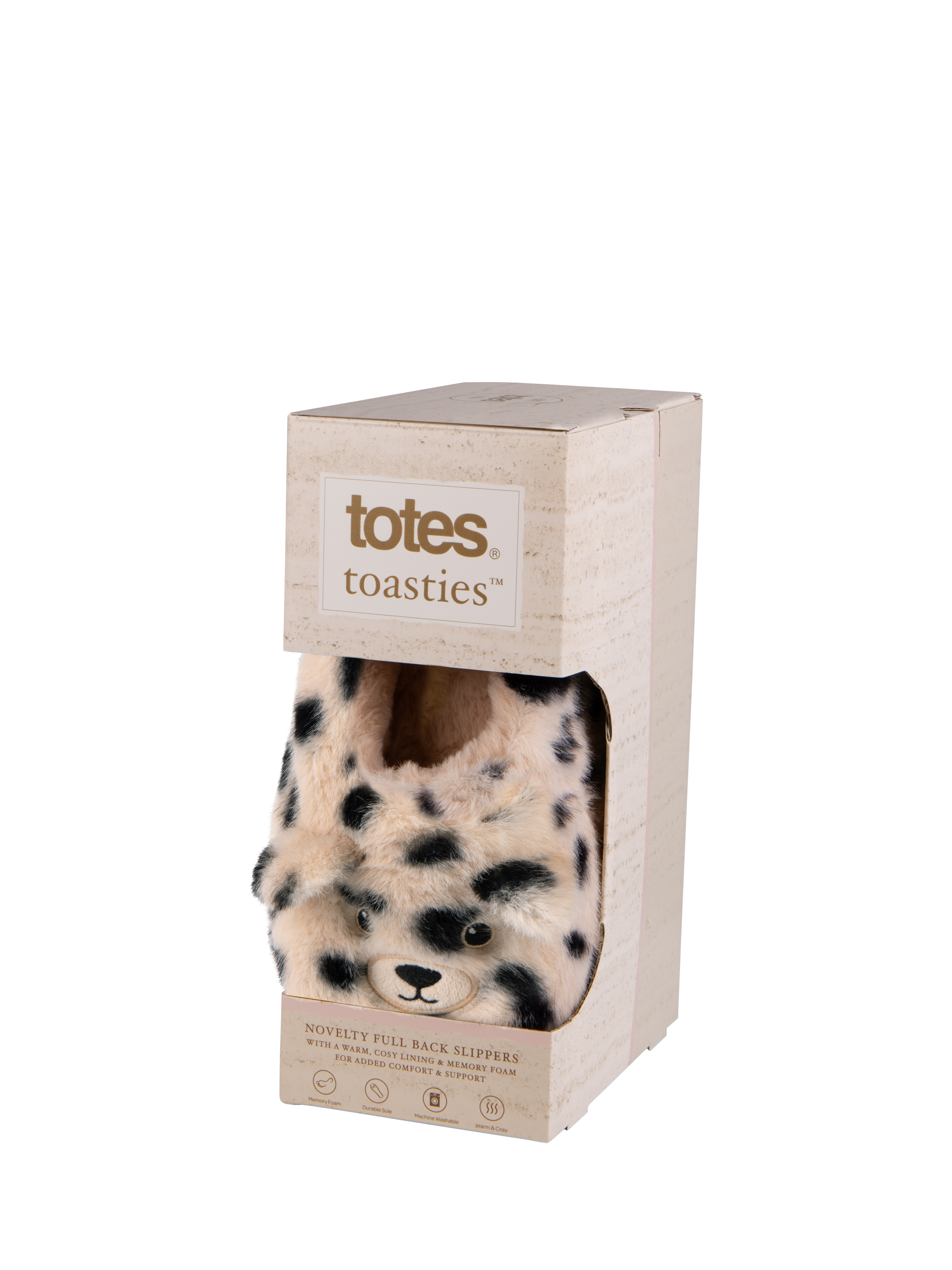 Product image 7 of 8, which shows totes Novelty Dalmatian Full Back Slippers, Multi, 3-4