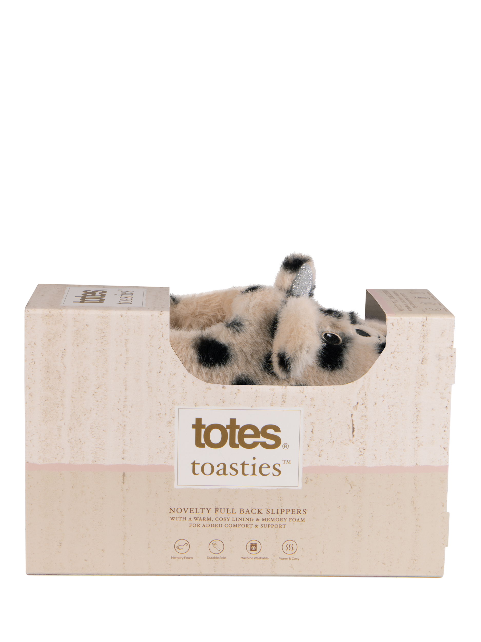 Product image 8 of 8, which shows totes Novelty Dalmatian Full Back Slippers, Multi, 3-4