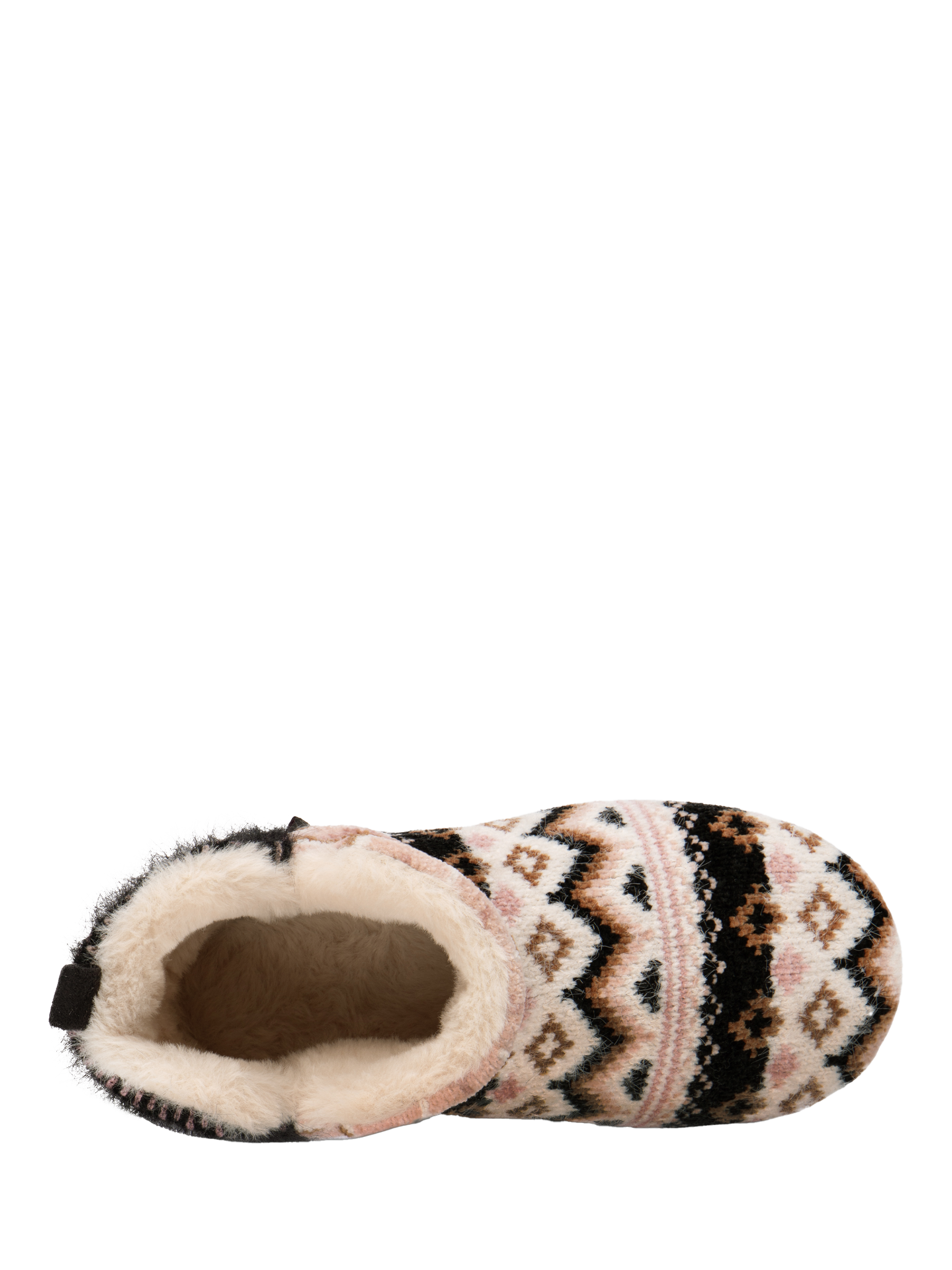 Product image 5 of 8, which shows totes Patchwork Fairisle Short Boot Slippers, Multi, 3-4