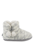 totes Knit Spacedye Boot Slippers, Grey