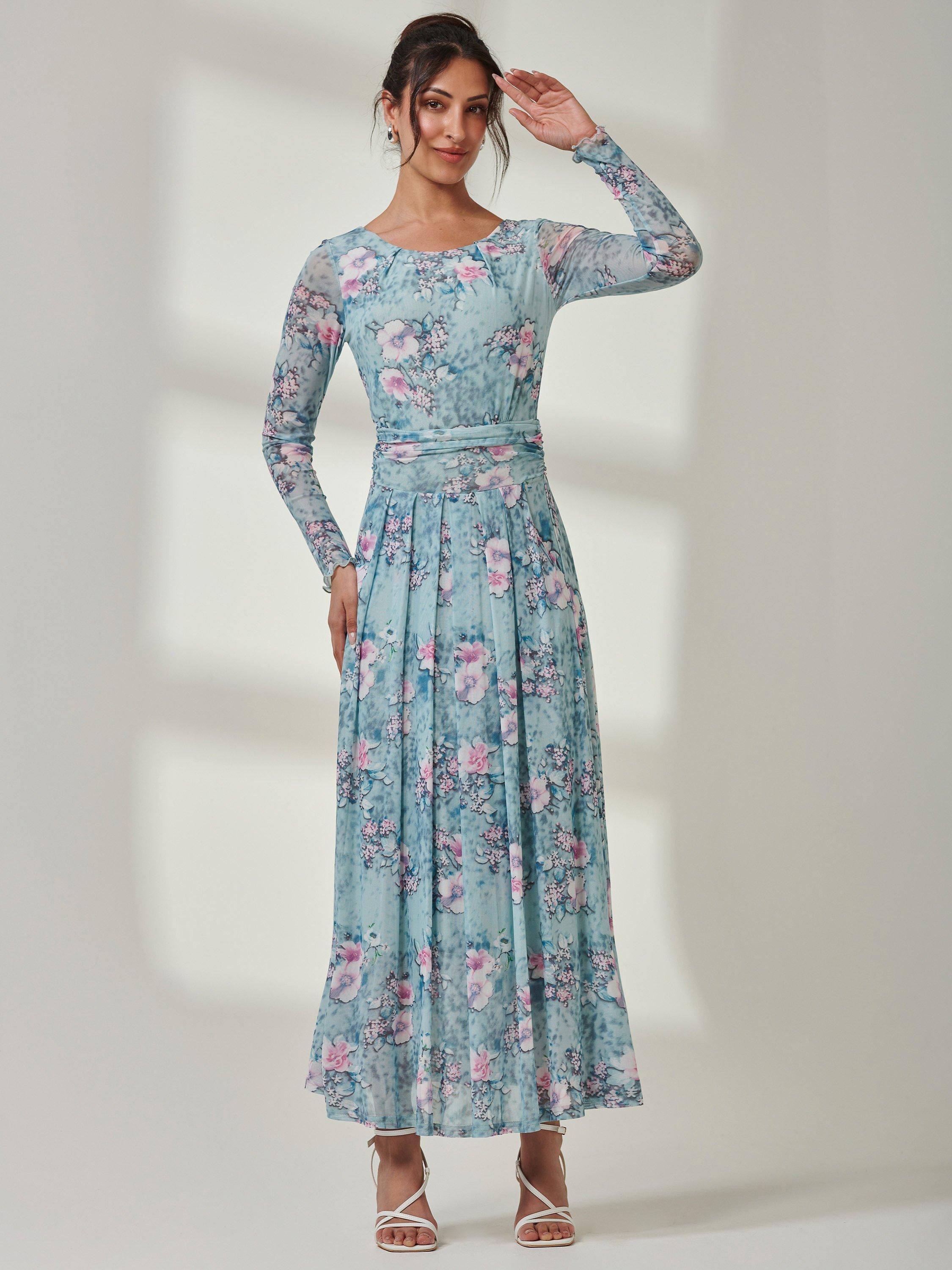 Jolie Moi Floral Maxi Dress Green Multi