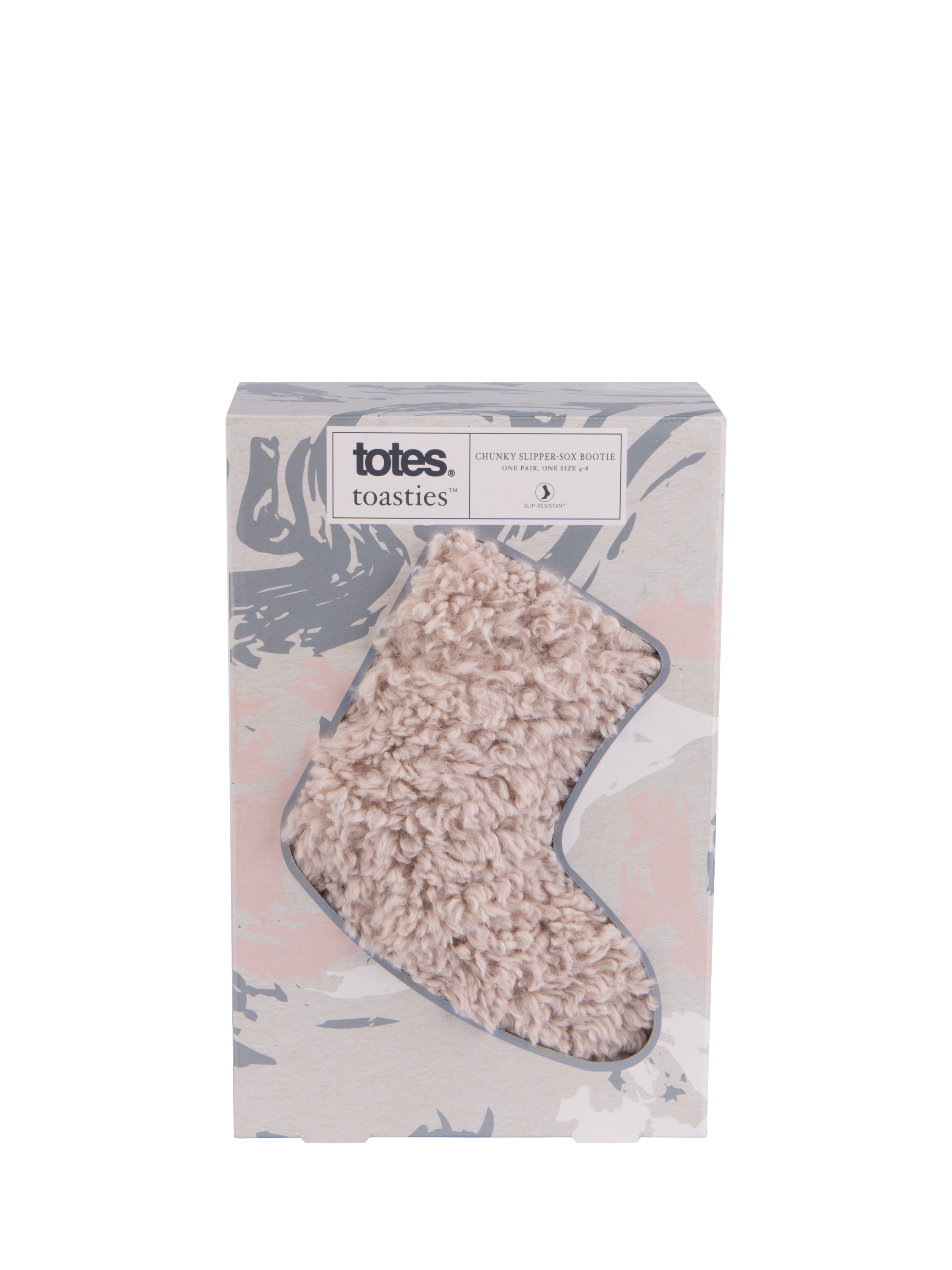 Product image 5 of 5, which shows totes Faux Fur Slipper Sock Booties, Cream, One Size
