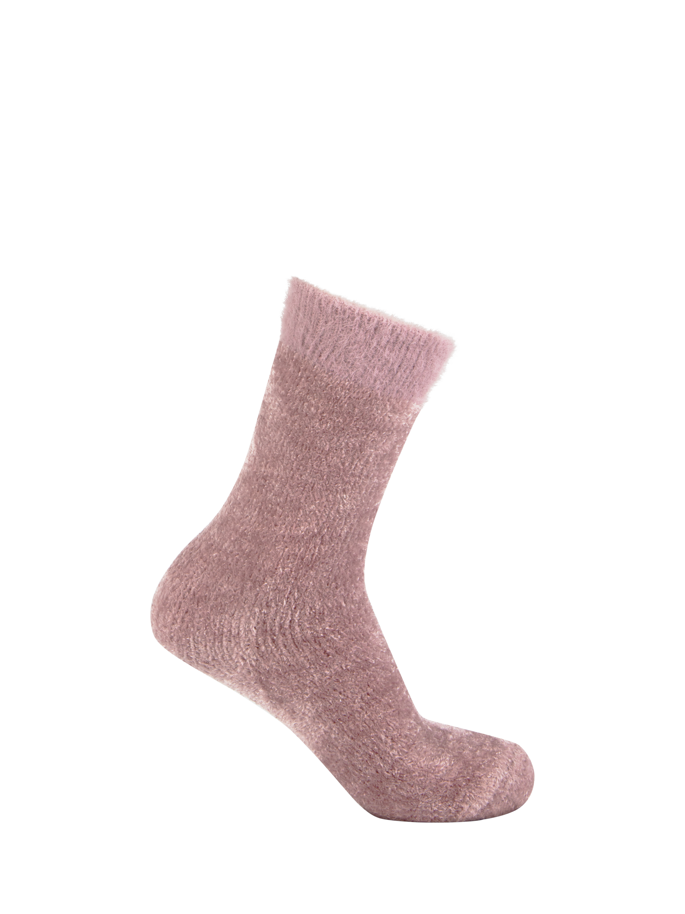 Product image 4 of 7, which shows totes Fair Isle Chenille Bed Socks, Fairisledusky Pink, One Size