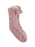 totes Toasties Textured Slipper Socks, Dusky Pink