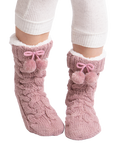 totes Toasties Textured Slipper Socks, Dusky Pink