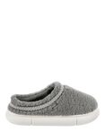 totes Borg Chunky Swept Back Mule Slippers, Grey