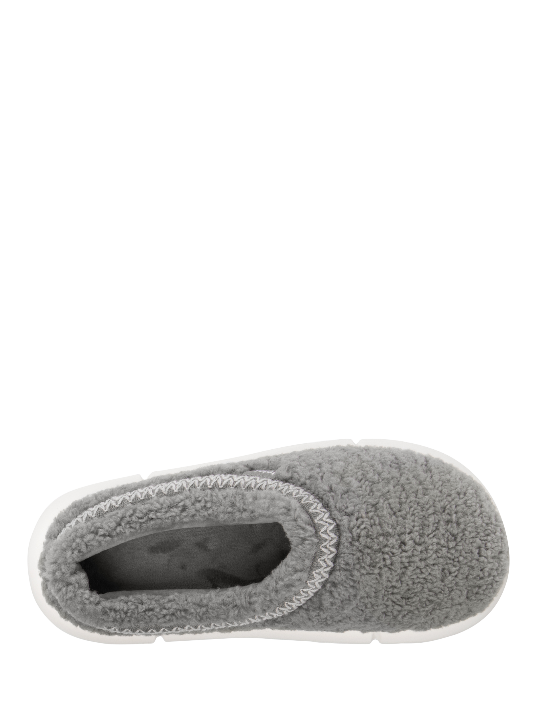 Product image 5 of 7, which shows totes Borg Chunky Swept Back Mule Slippers, Grey, 4