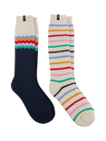 totes Welly Boot Socks, Pack of 2, Multi