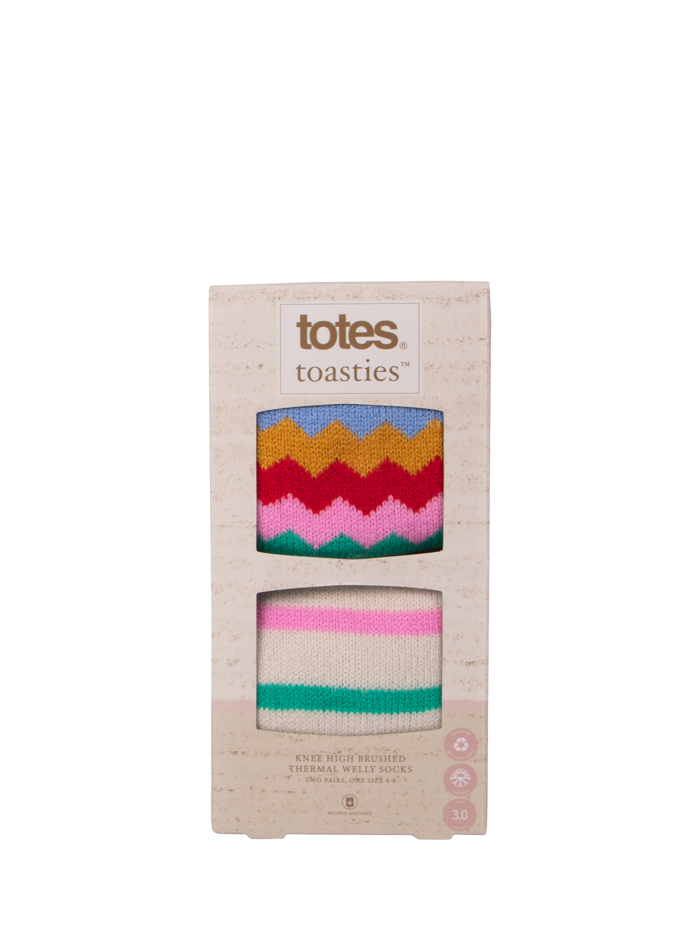 Product image 7 of 7, which shows totes Welly Boot Socks, Pack of 2, Multi, One Size