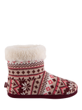 totes Fairisle Knit Boot Slippers, Fairisle