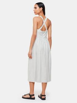 Whistles Luna Stripe Midi Dress, Ivory/Multi - view 2, Ivory/Multi