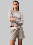 Calvin Klein French Terry Logo Lounge Top, Grey Heather