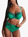 Panache Envy Leopard Lace Full Cup Bra, Emerald