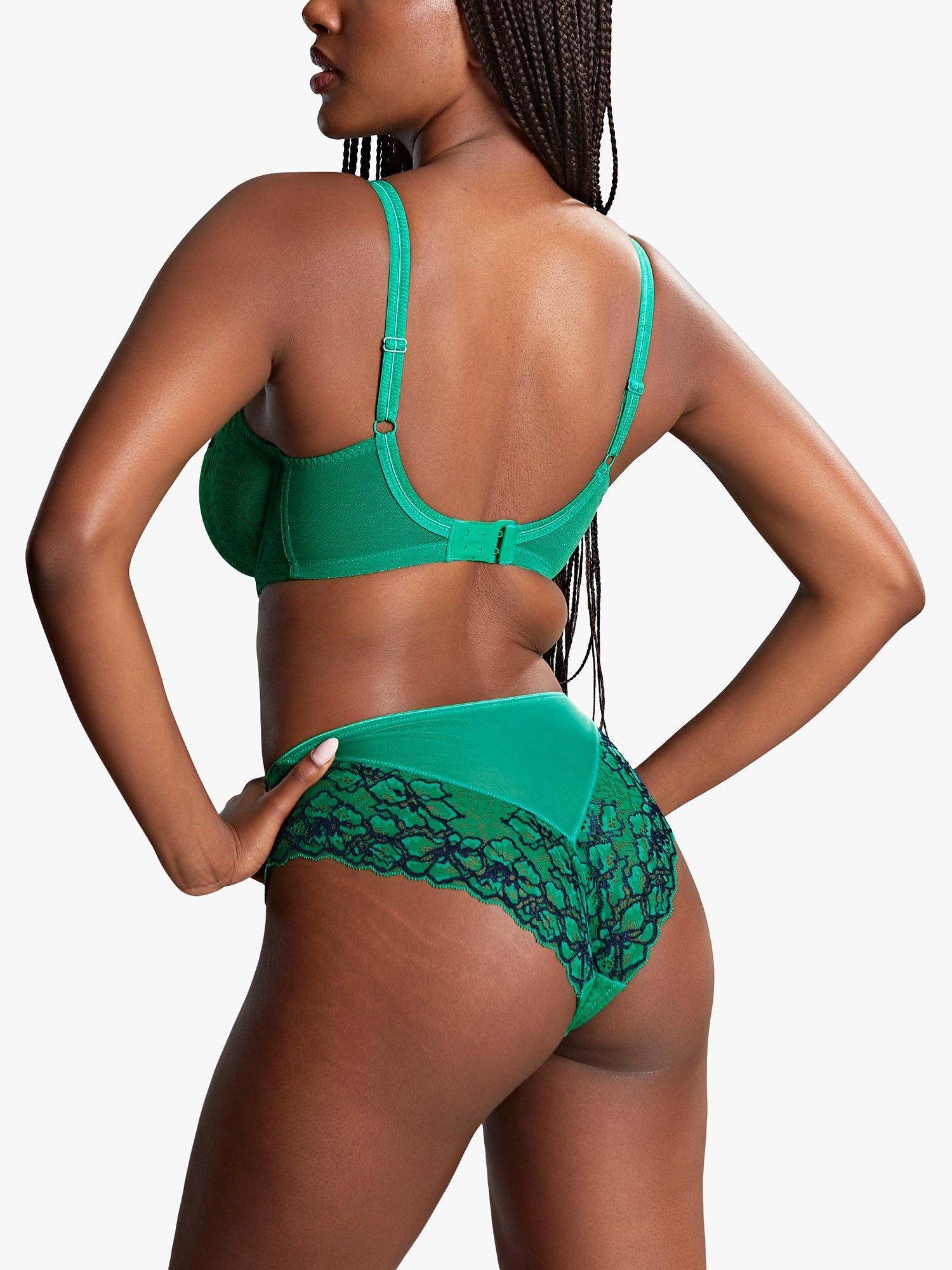 Panache Envy Leopard Lace Full Cup Bra, Emerald, 28F