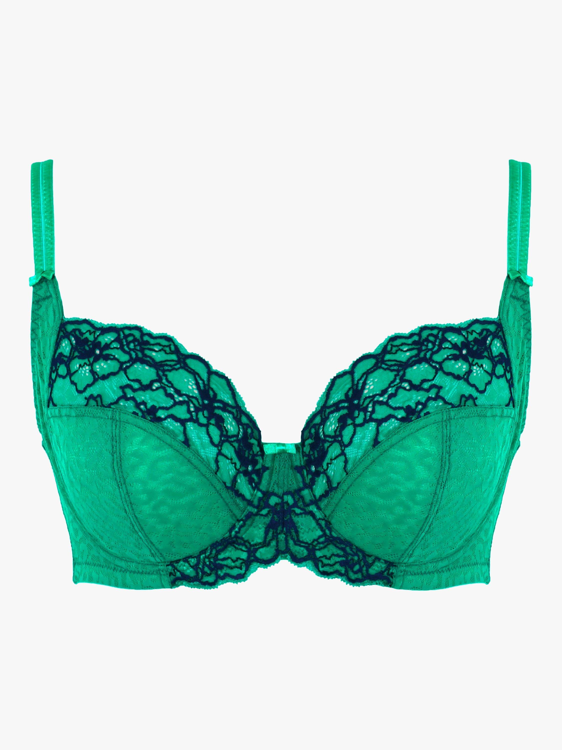 Panache Envy Leopard Lace Full Cup Bra, Emerald, 28F