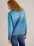 White Stuff Lilbet Ombre Wool Blend Jumper, Blue/Multi