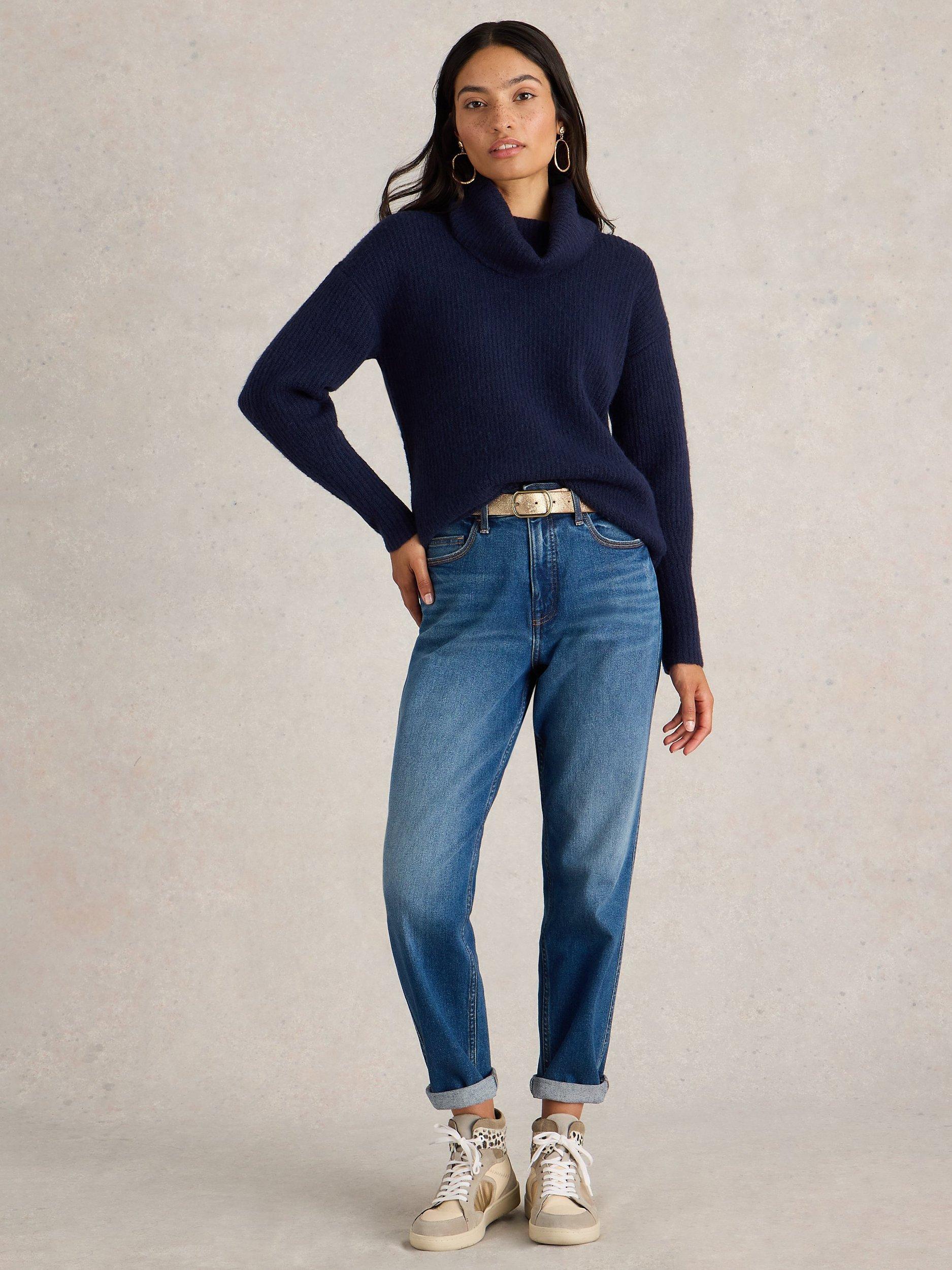 White Stuff Lovely Roll Neck Wool Blend Jumper