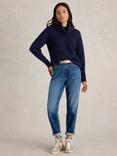 White Stuff Lovely Roll Neck Wool Blend Jumper, French Navy