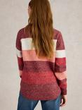 White Stuff Talia Stripe Jumper, Plum/Multi