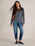 White Stuff Whitney Stripe Top, Navy/Multi