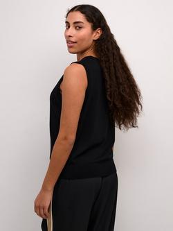 KAFFE Lizza Sleeveless Knit Top, Black Deep - view 2, Black Deep