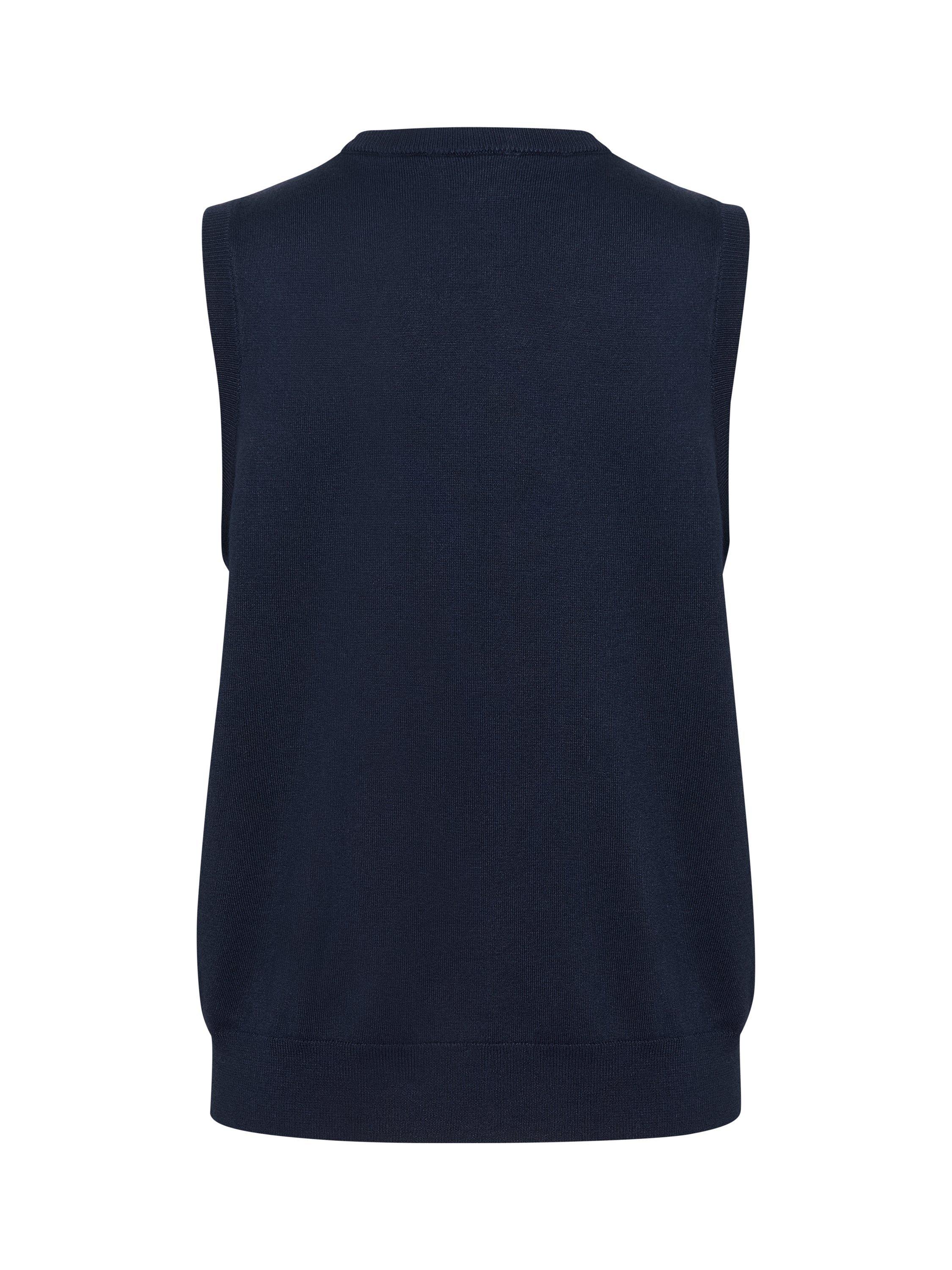 Product image 6 of 6, which shows KAFFE Lizza Sleeveless Knit Top, Midnight Marine, XS