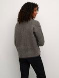 KAFFE Verana Herringbone Wool Blend Jumper, Deep Black